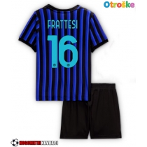 Otroške Nogometnih dresov Inter Milan Davide Frattesi #16 Domači 2025-26 Kratki rokavi (+ hlače)